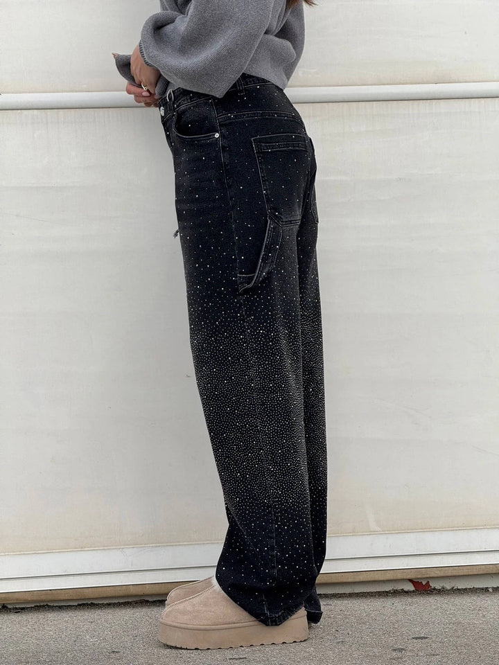 Violette™ High-Waisted Wide-Leg Pants with Buttoned Pockets
